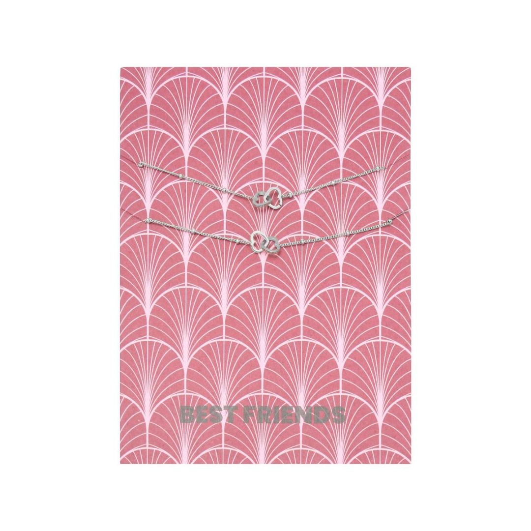 Vriendschapsarmbandjes met hartjes | Set van 2 | Friendship Falicia