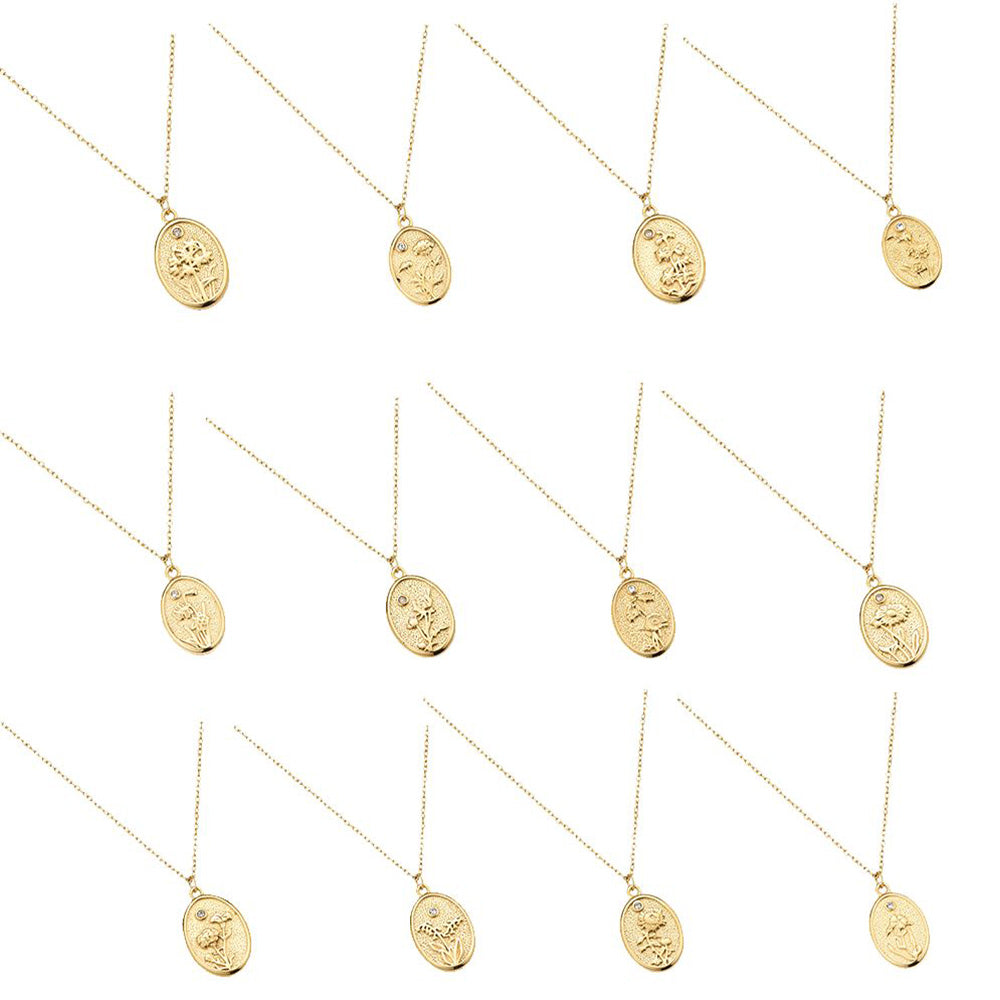 Geboortebloem ketting | birth flower ketting | Frances Falicia | Stainless steel sieraden