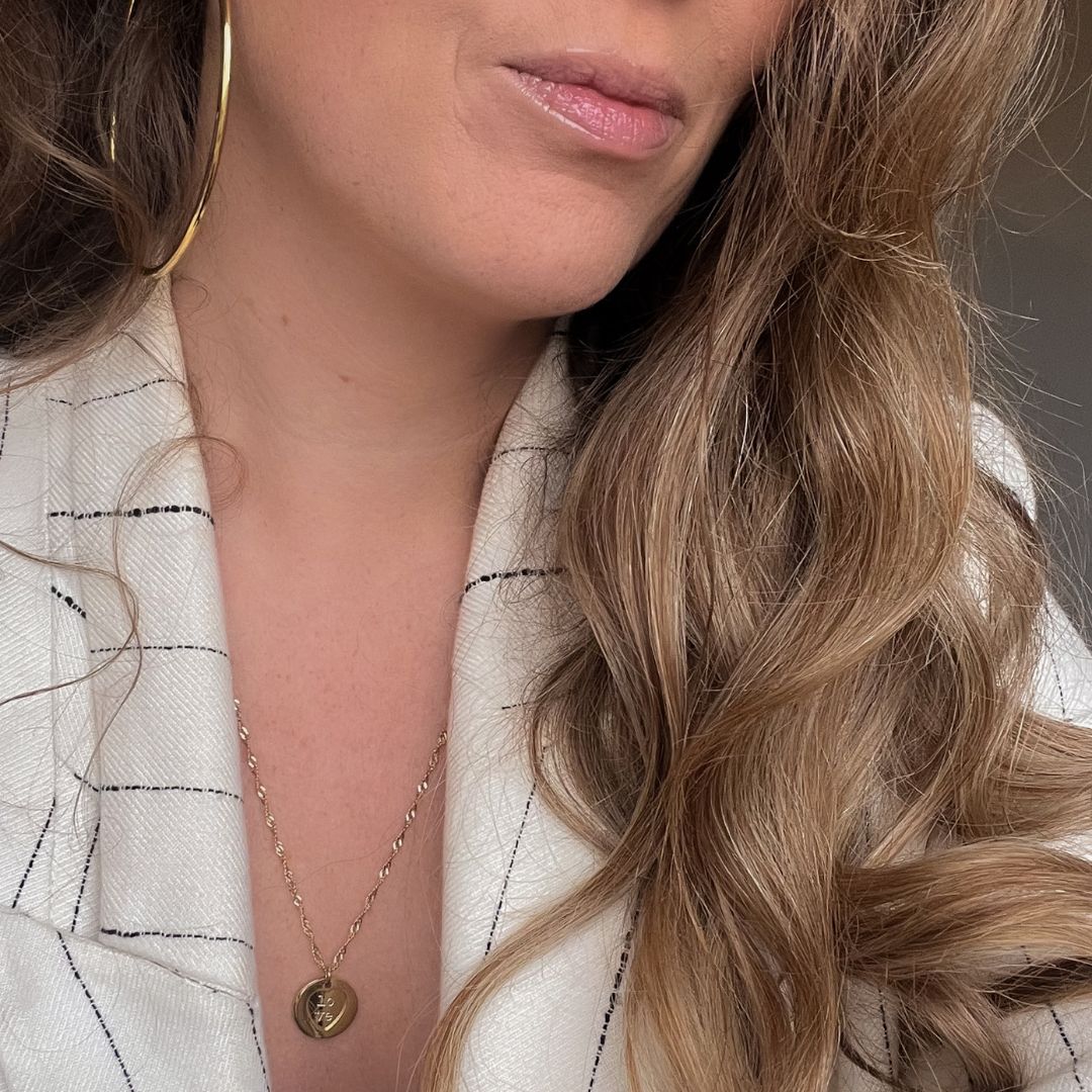 Family Love ketting met ronde bedel | Stainless steel sieraden By Frances Falicia