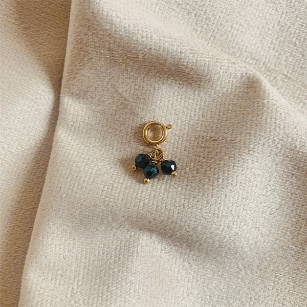 Bedeltje met zwarte kralen | Brievenbuscadeau | Friendship Falicia